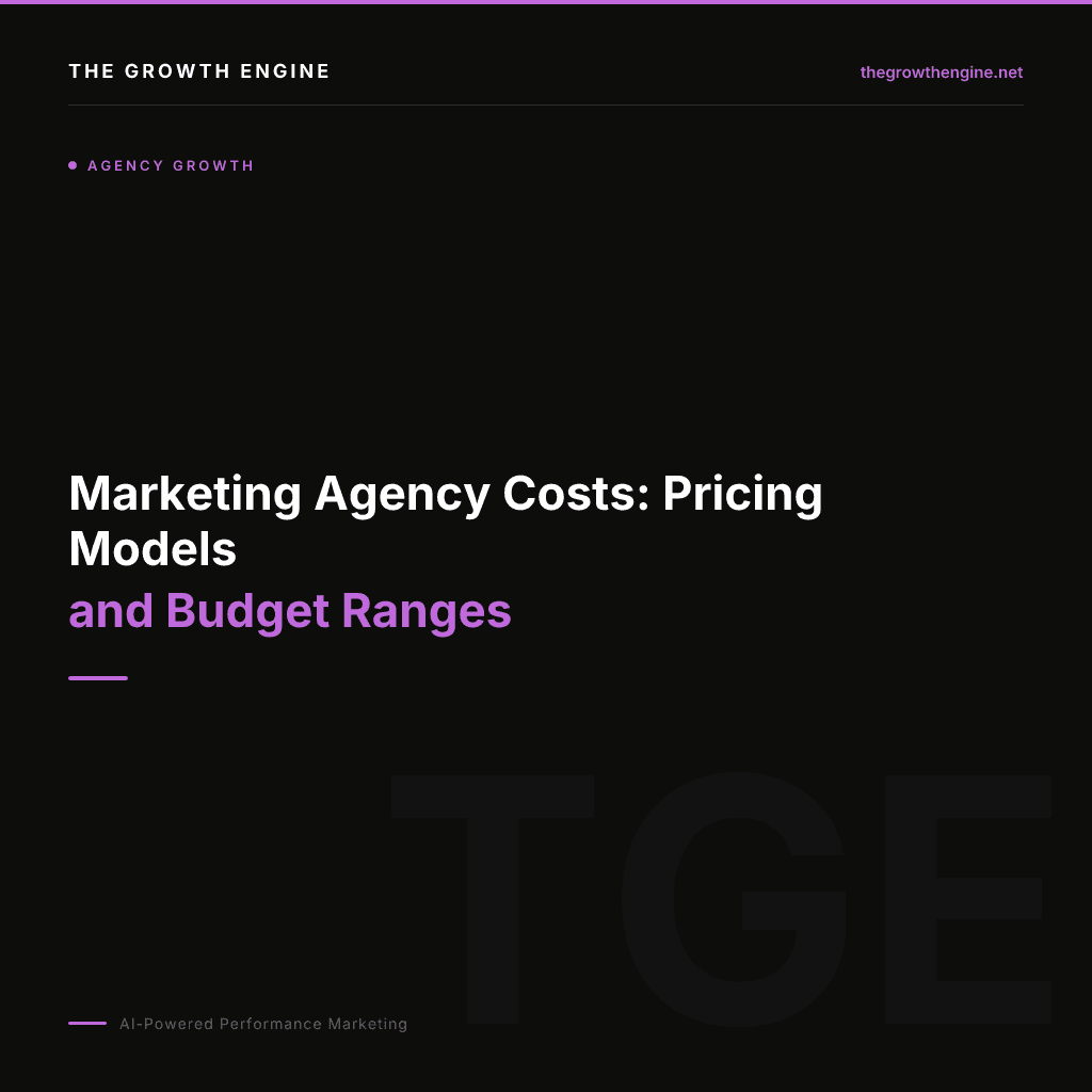 Marketing Agency Costs: Pricing Models and Budget Ranges