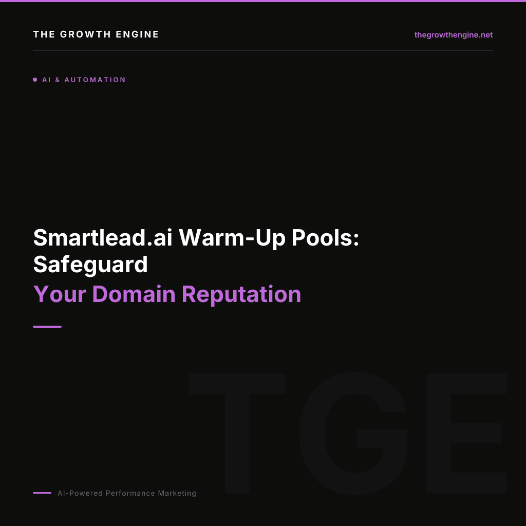 Smartlead.ai Warm-Up Pools: Safeguard Your Domain Reputation