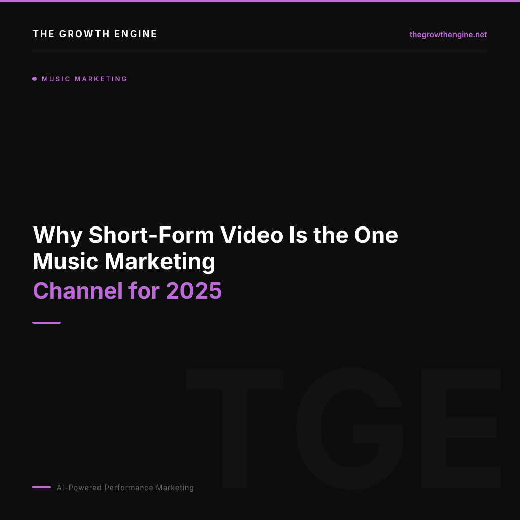 Why Short-Form Video Is the One Music Marketing Channel for 2025